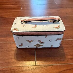 Coach Rainbow Print Cosmetic Case